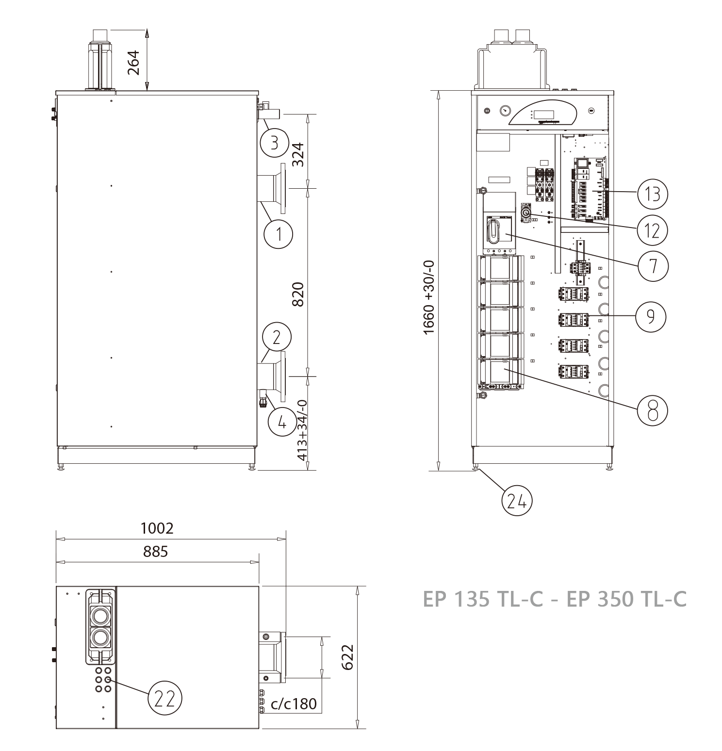威美博尼商用电热水模块锅炉EP 112-350 TL-C