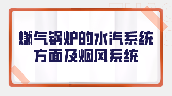 燃气锅炉的水汽系统方面及烟风系统