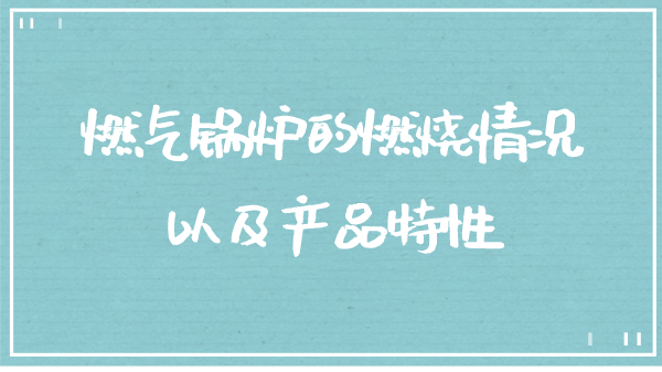 燃气锅炉的燃烧情况以及产品特性