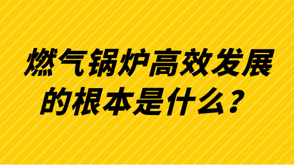 燃气锅炉高效发展的根本是什么?