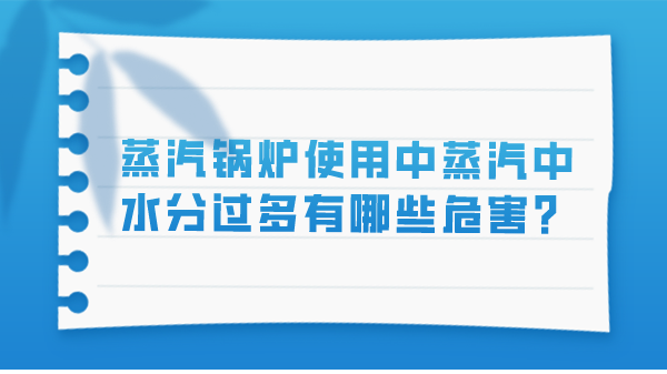 蒸汽锅炉使用中蒸汽中水分过多有哪些危害?