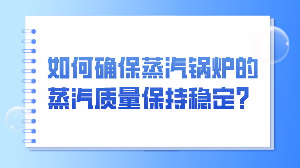 如何确保蒸汽锅炉的蒸汽质量保持稳定?