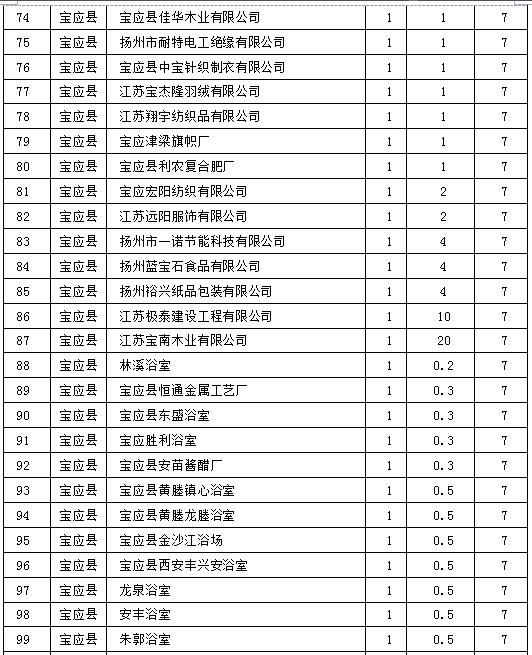 锅炉整治清单