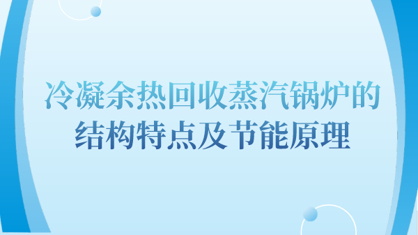 冷凝余热回收蒸汽锅炉的结构特点及节能原理