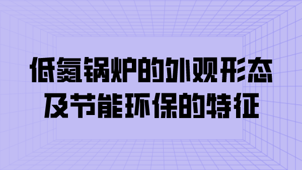 低氮锅炉的外观形态及节能环保的特征