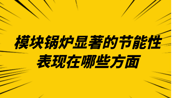 模块锅炉显著的节能性表现在哪些方面